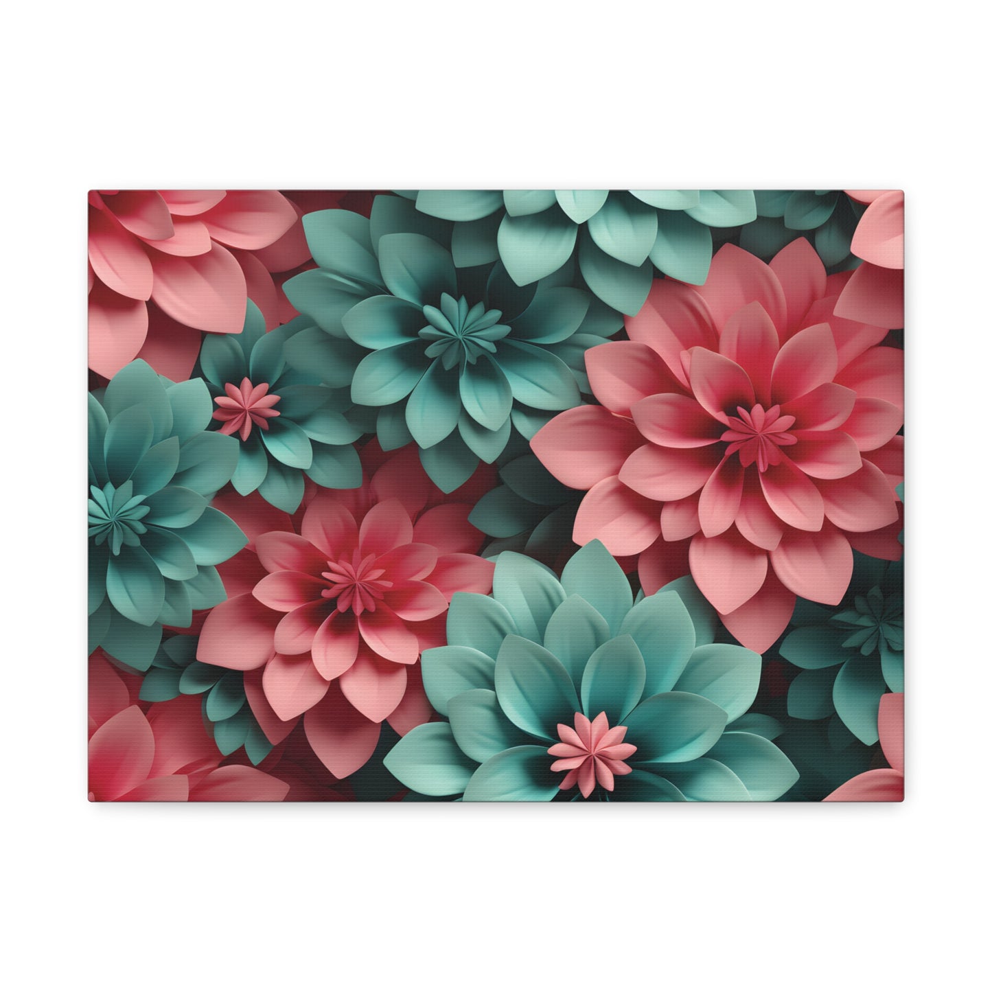 3D Flowers Gallery Wraps