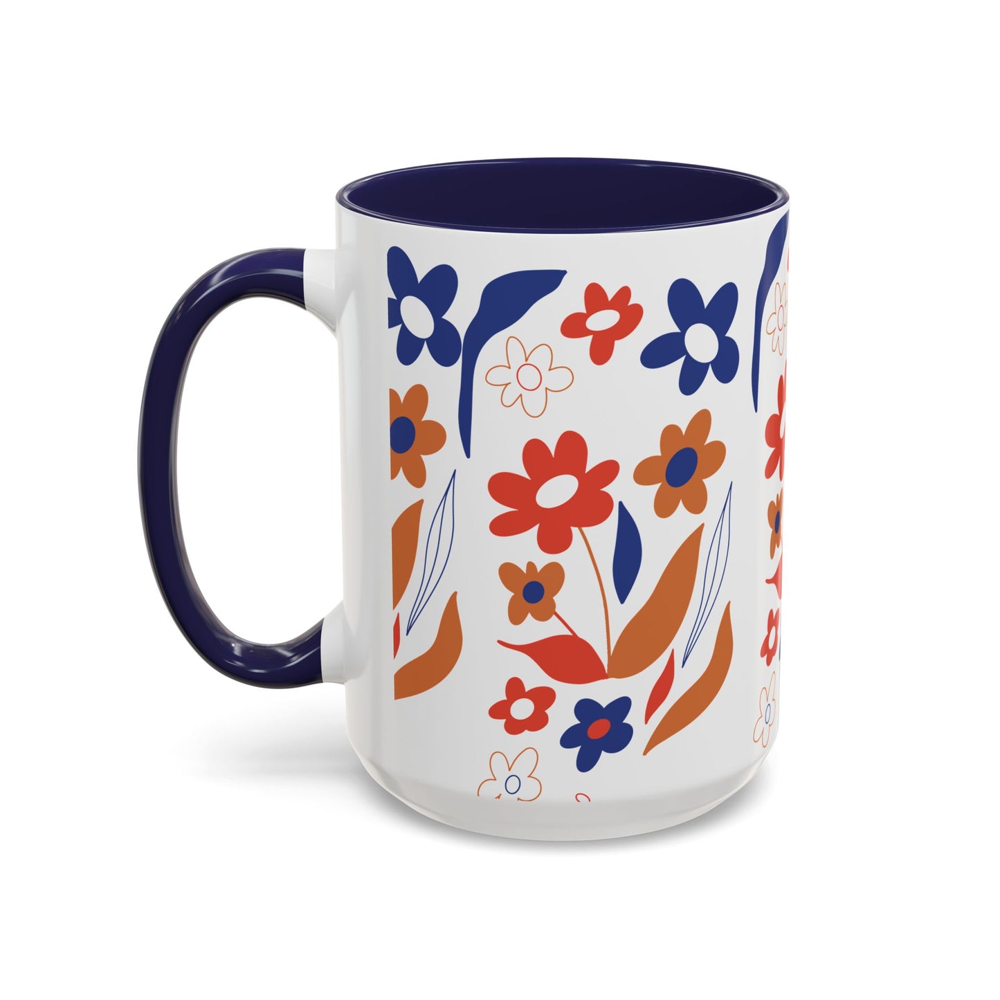 Floral Accent Coffee Mug