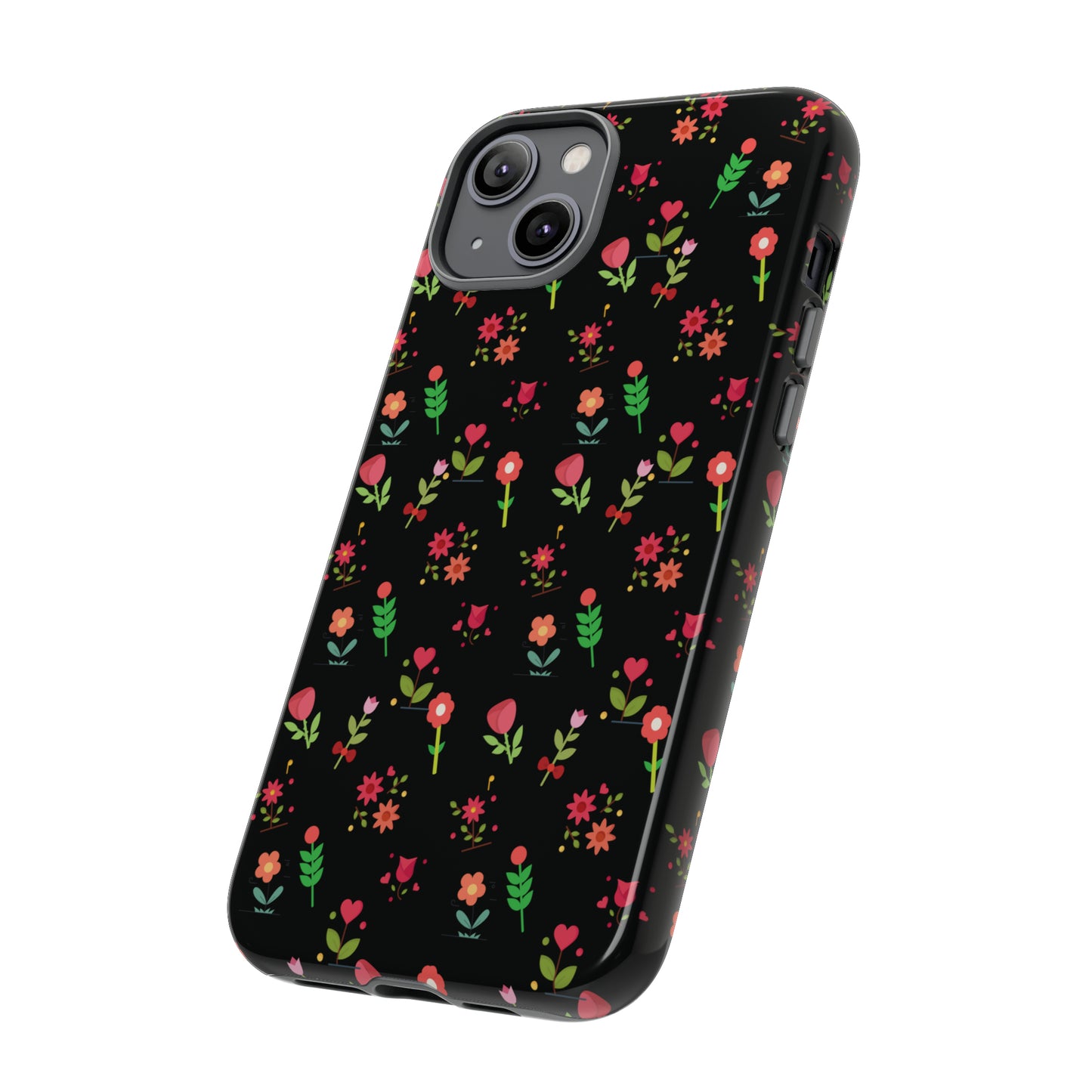 Flowers Pattern Splatter Phone Tough Cases