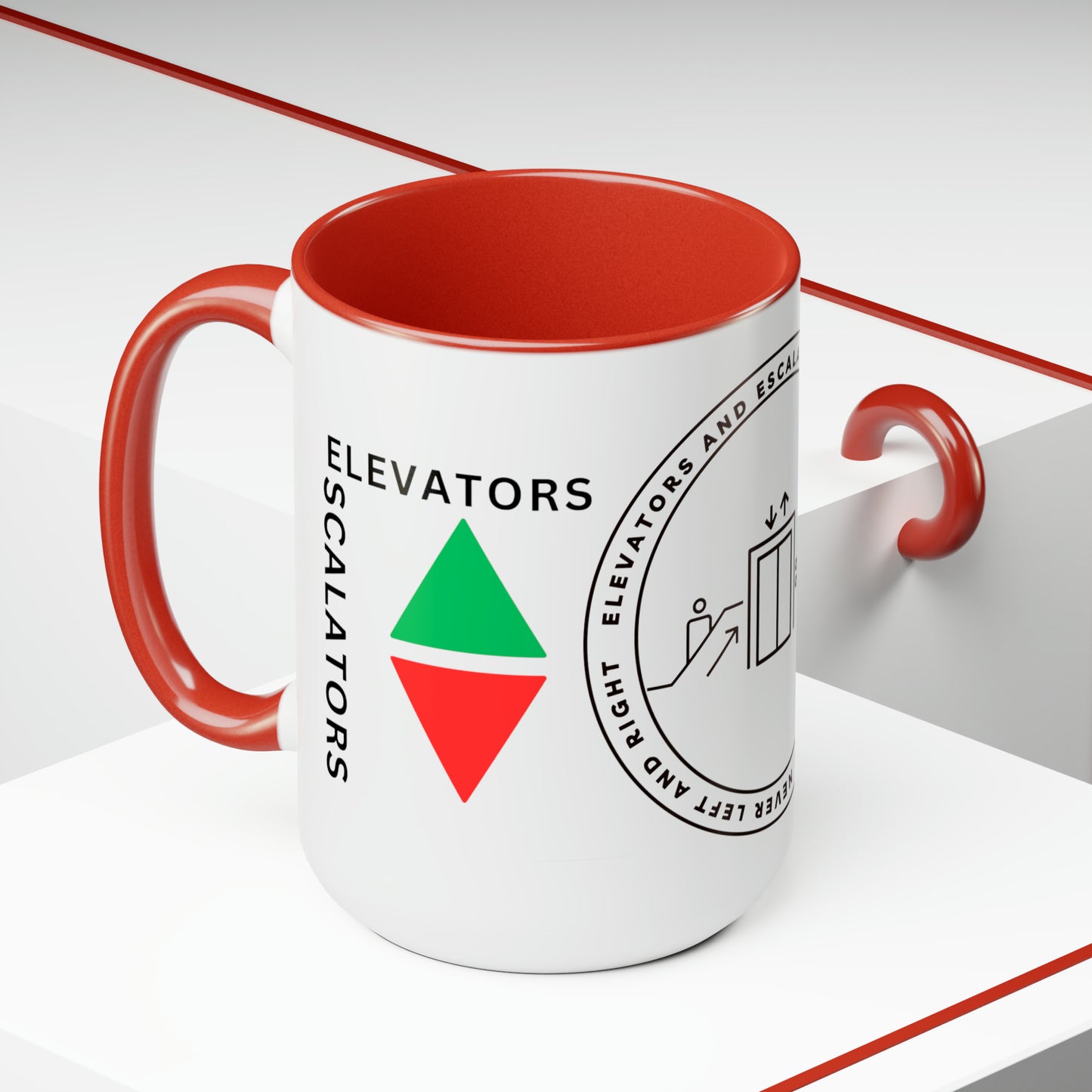 ELevators and Escalators Coffee Mugs, 15oz