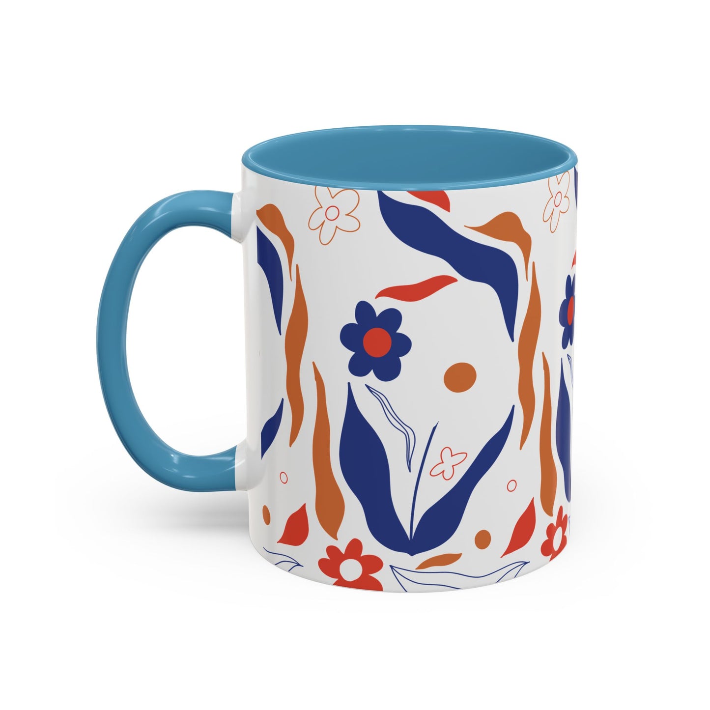 Floral Accent Coffee Mug