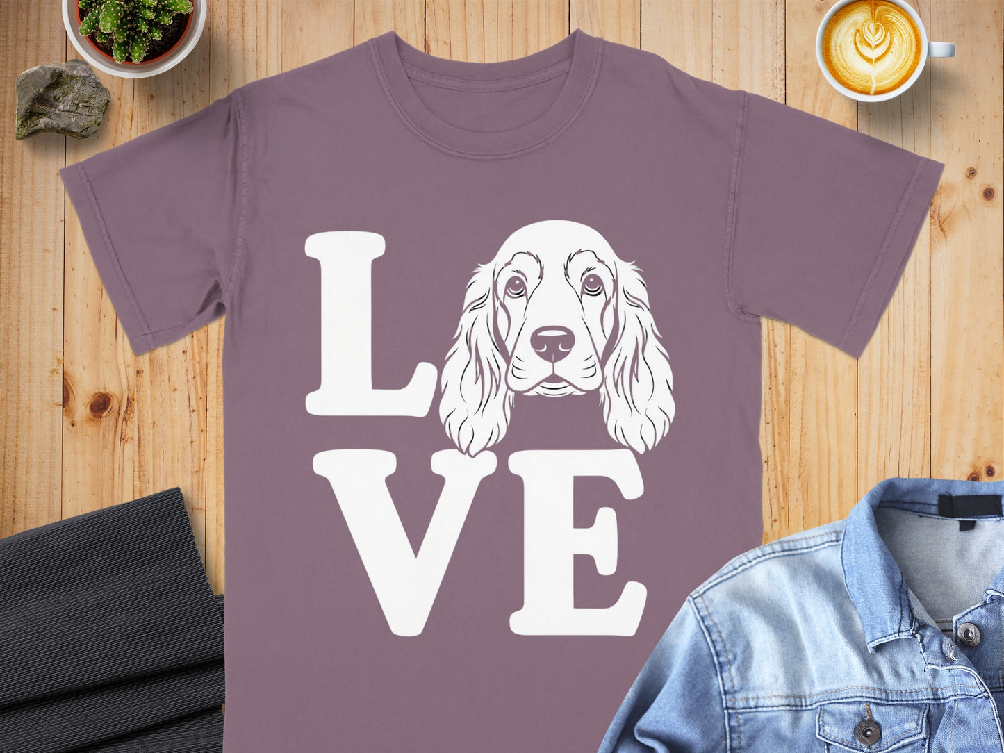 Love T-Shirt with Dog Print For Pet Lovers Casual Wear