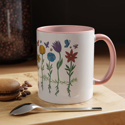 Roses Coffee Mug, Vintage Floral Tea Cup, Gift for Mom, Mother's Day Present, Botanical Kitchen Decor