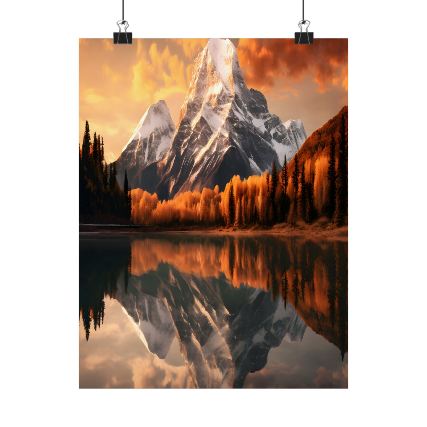 Mountain and River view Matte Vertical Posters