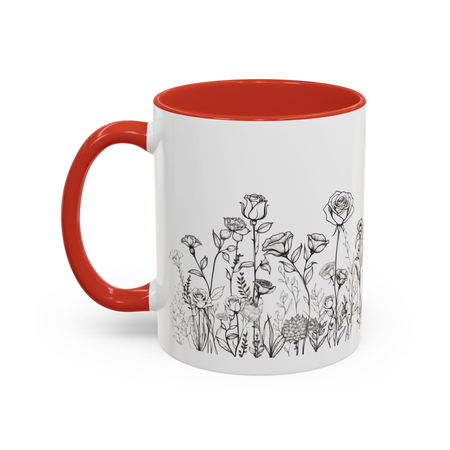 flowers Accent Coffee Mug (11, 15oz)