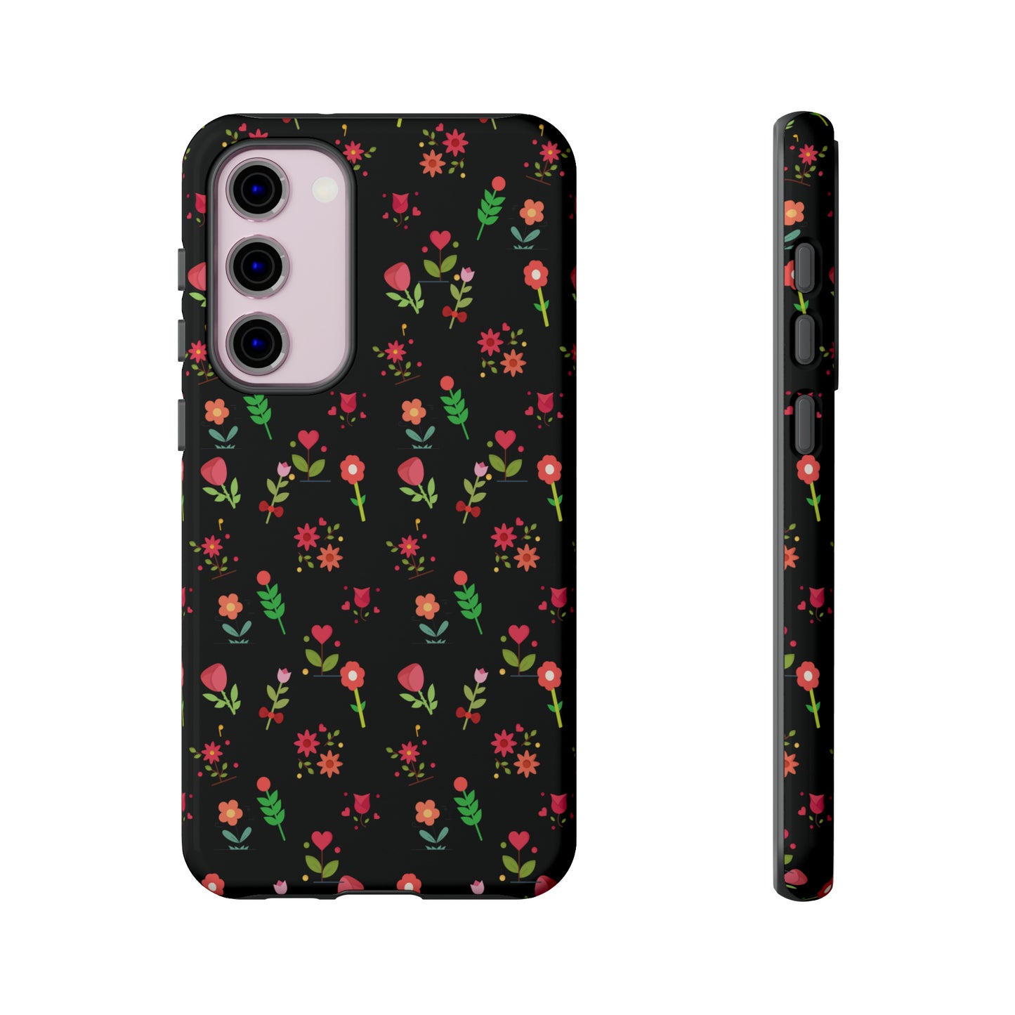 Flowers Pattern Splatter Phone Tough Cases