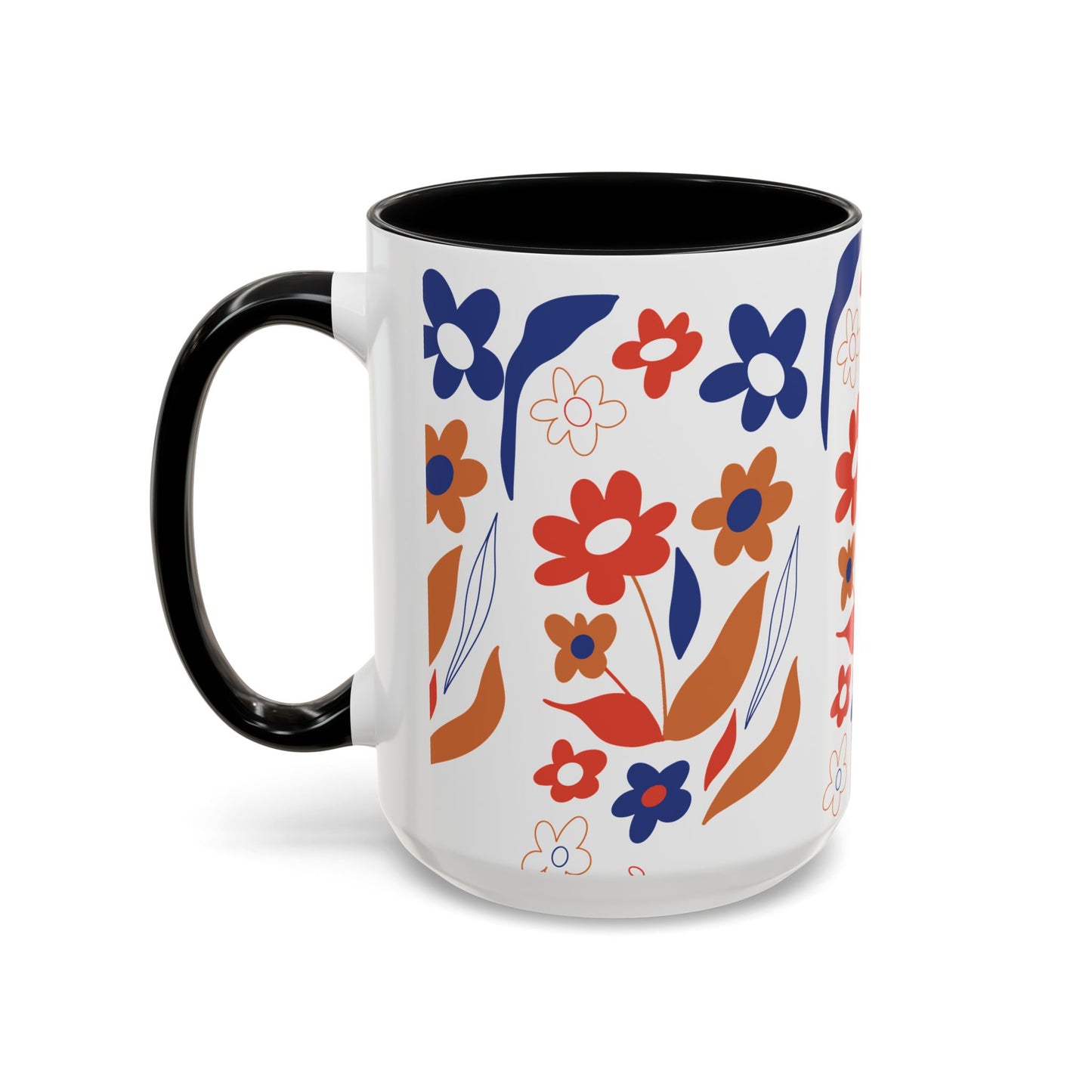 Floral Accent Coffee Mug