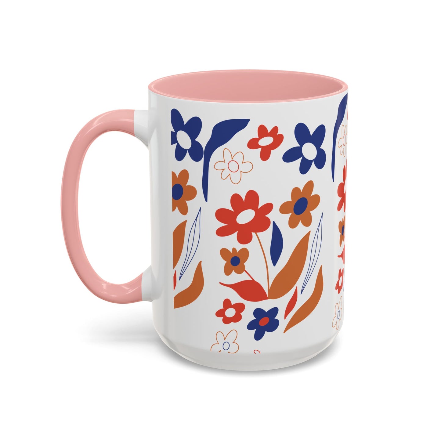 Floral Accent Coffee Mug