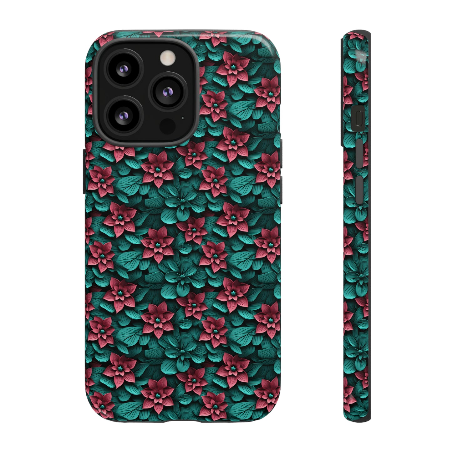 3D flowers Tough Cases