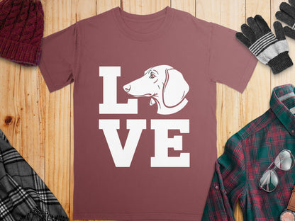 Love Dog Print Graphic T-Shirt for Pet Lovers