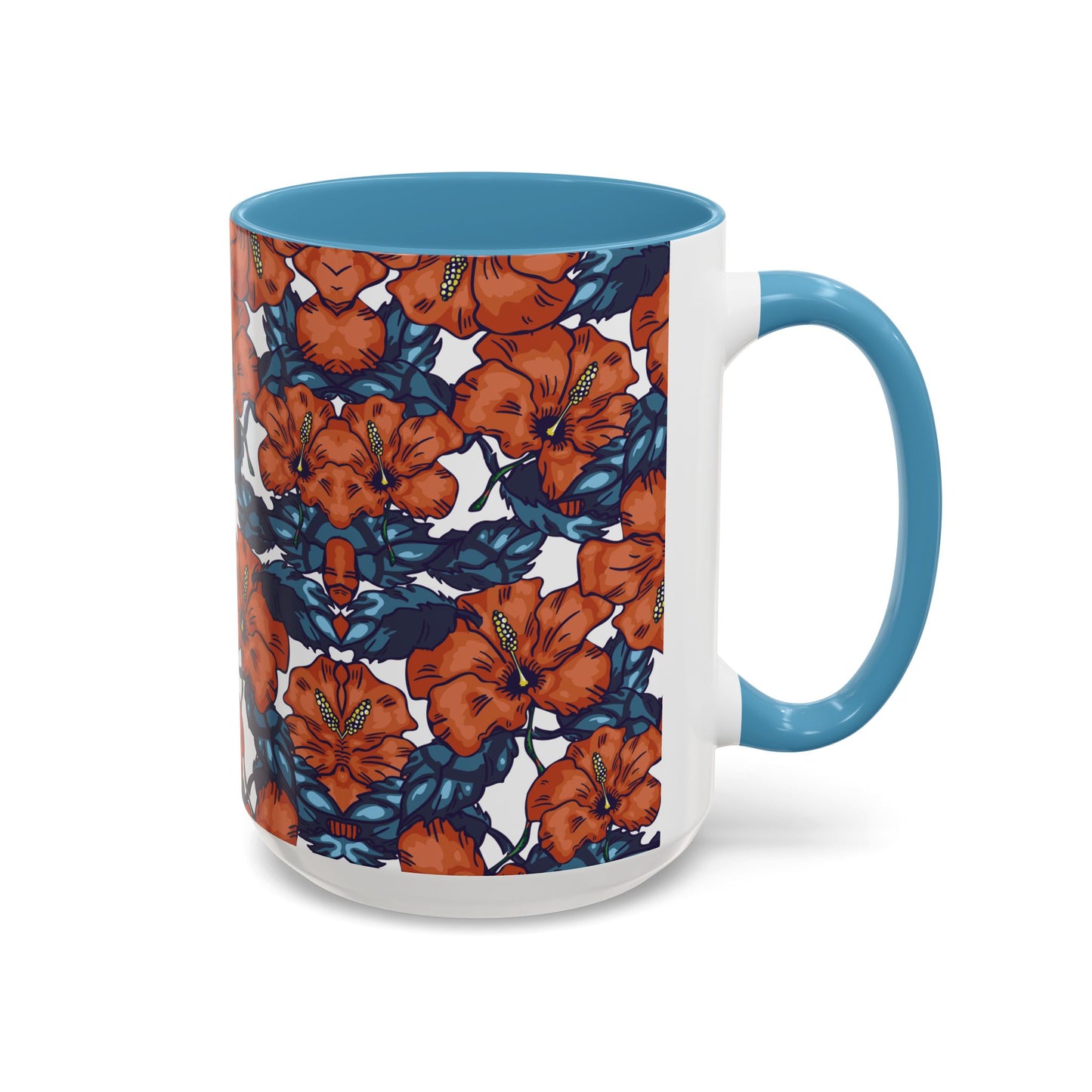 Floral Accent Coffee Mug