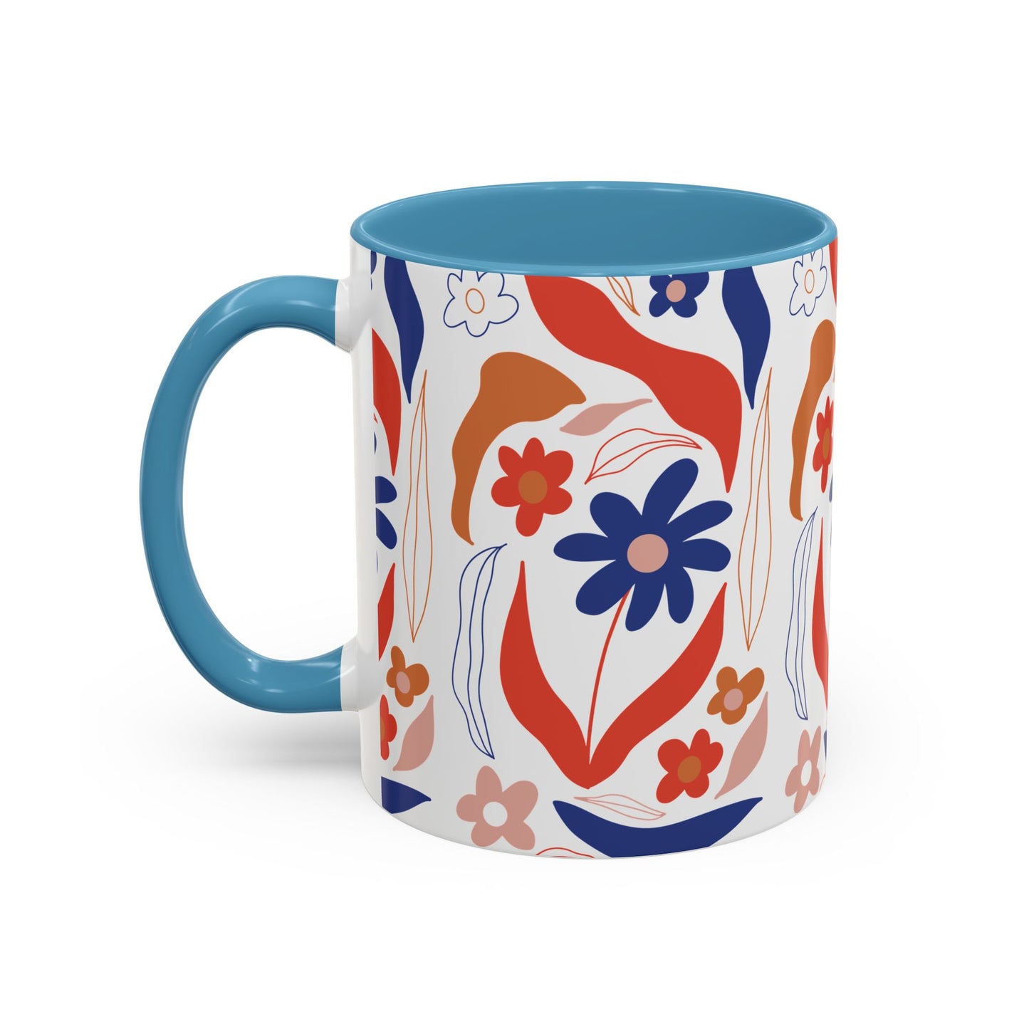 Floral Accent Coffee Mug