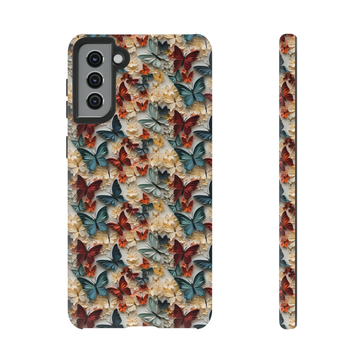 3D Butterflies and Flowers Tough Cases