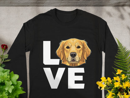 Love Dog Face Graphic Long Sleeve Shirt