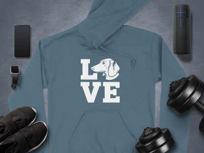 Love Dog Hoodie with Cute Dog Graphic Design