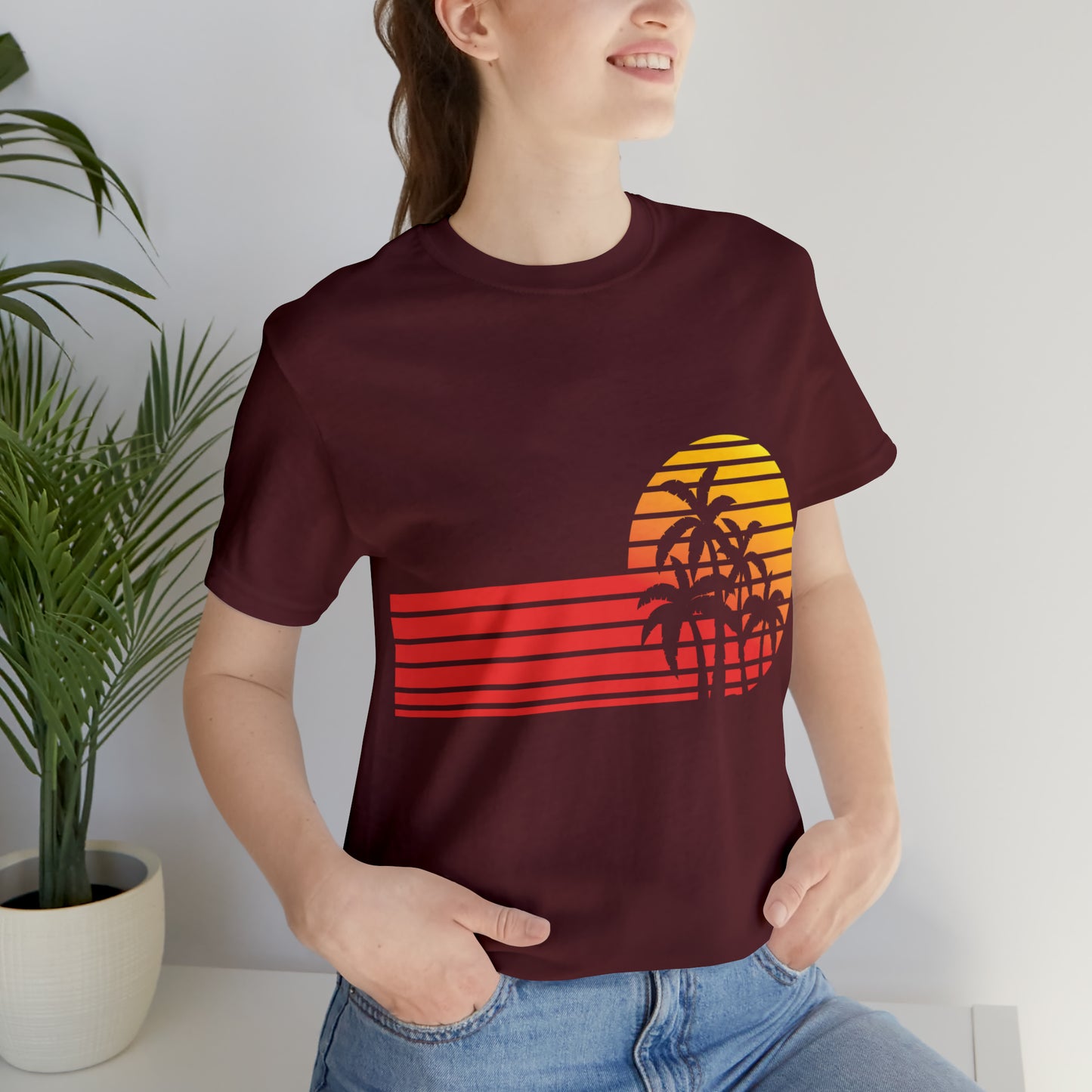 Retro Sunset with Palm T-Shirt