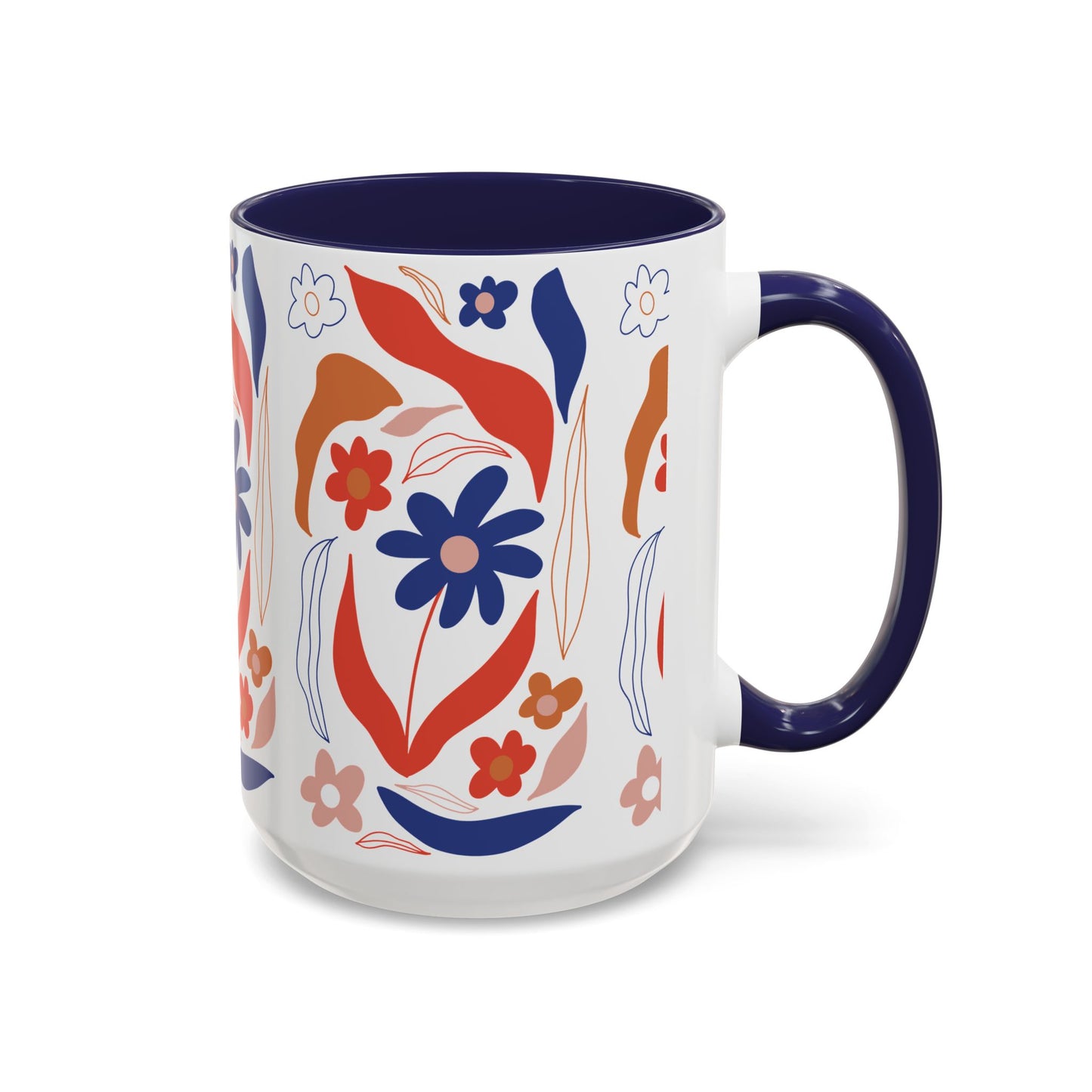 Floral Accent Coffee Mug