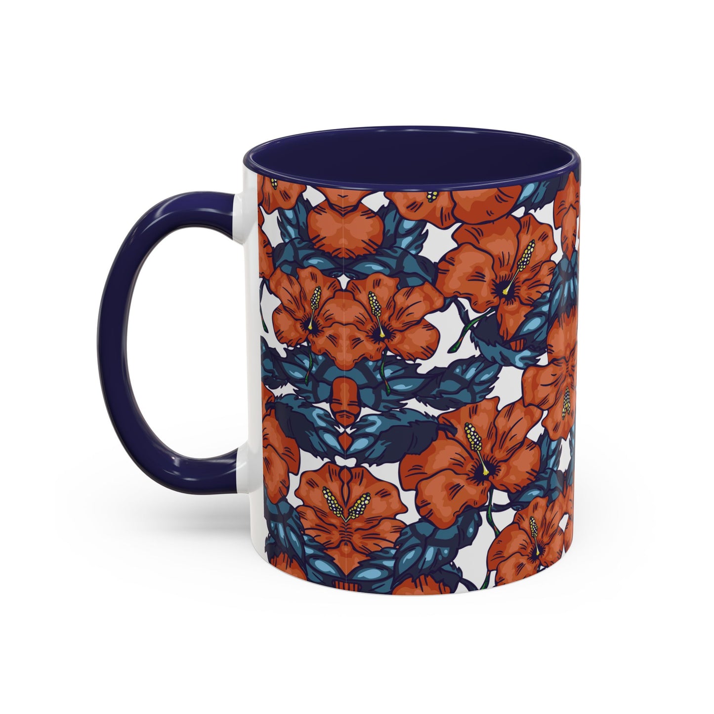 Floral Accent Coffee Mug