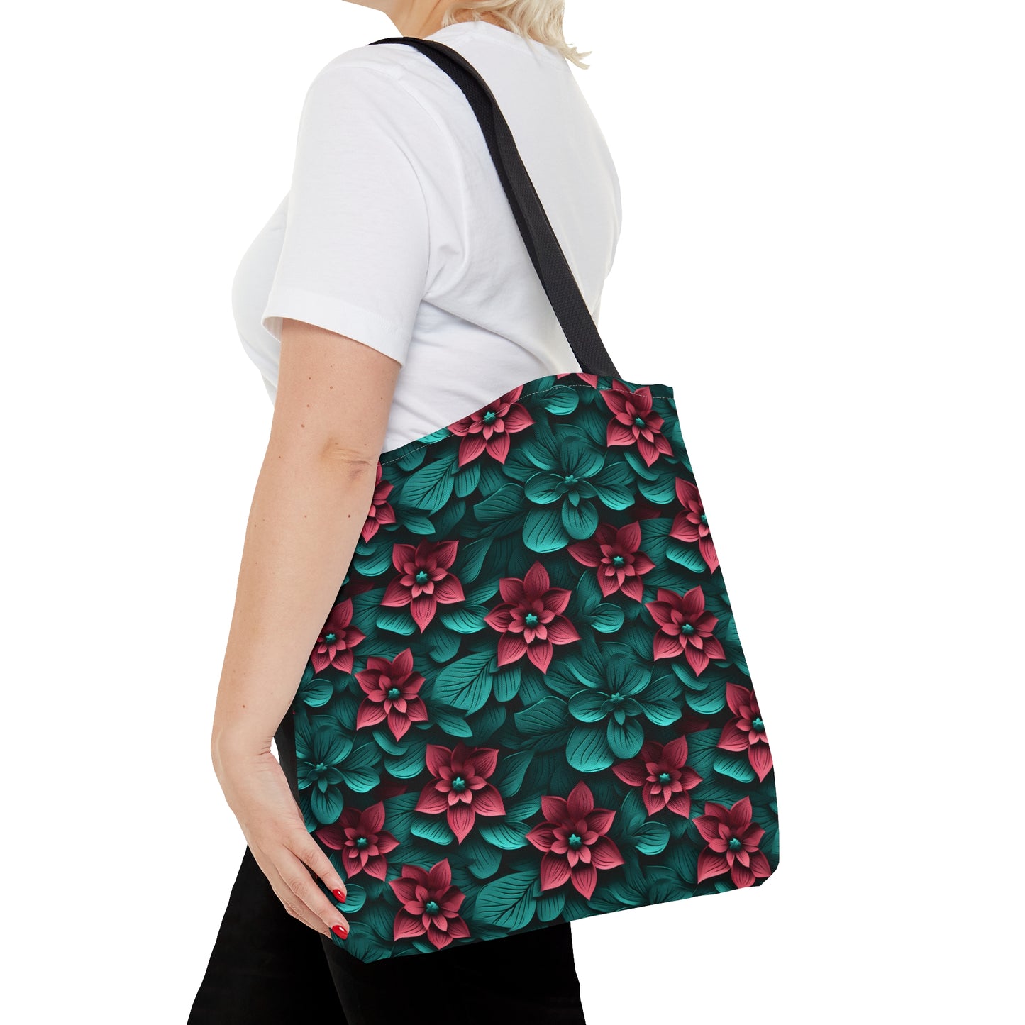 3D Flowers Tote Bag