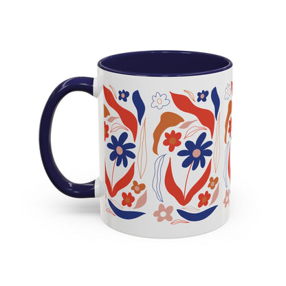 Floral Accent Coffee Mug