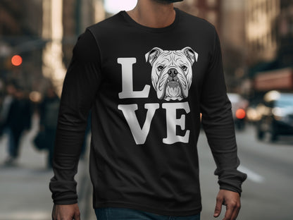LOVE Bulldog Graphic Long Sleeve Shirt Product