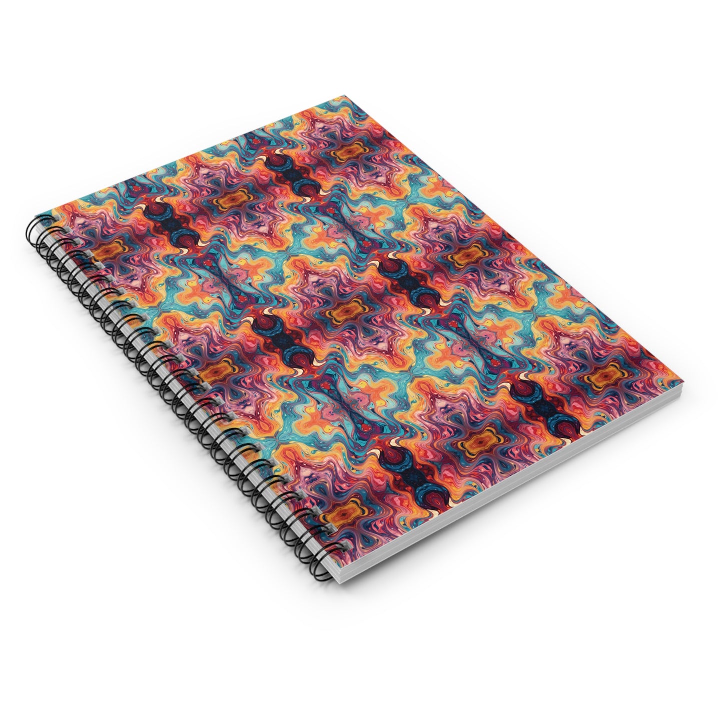 Colorful Paint Splatter Spiral Notebook - Ruled Line