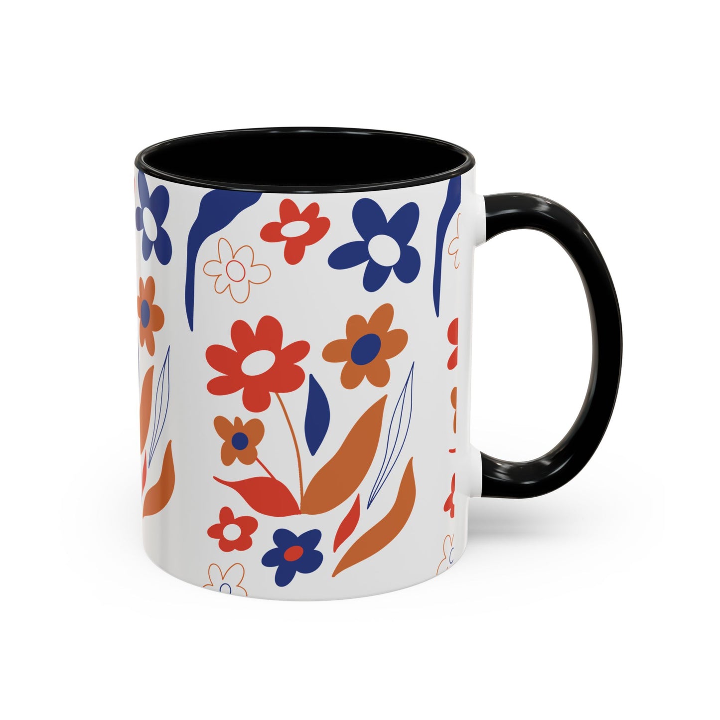 Floral Accent Coffee Mug