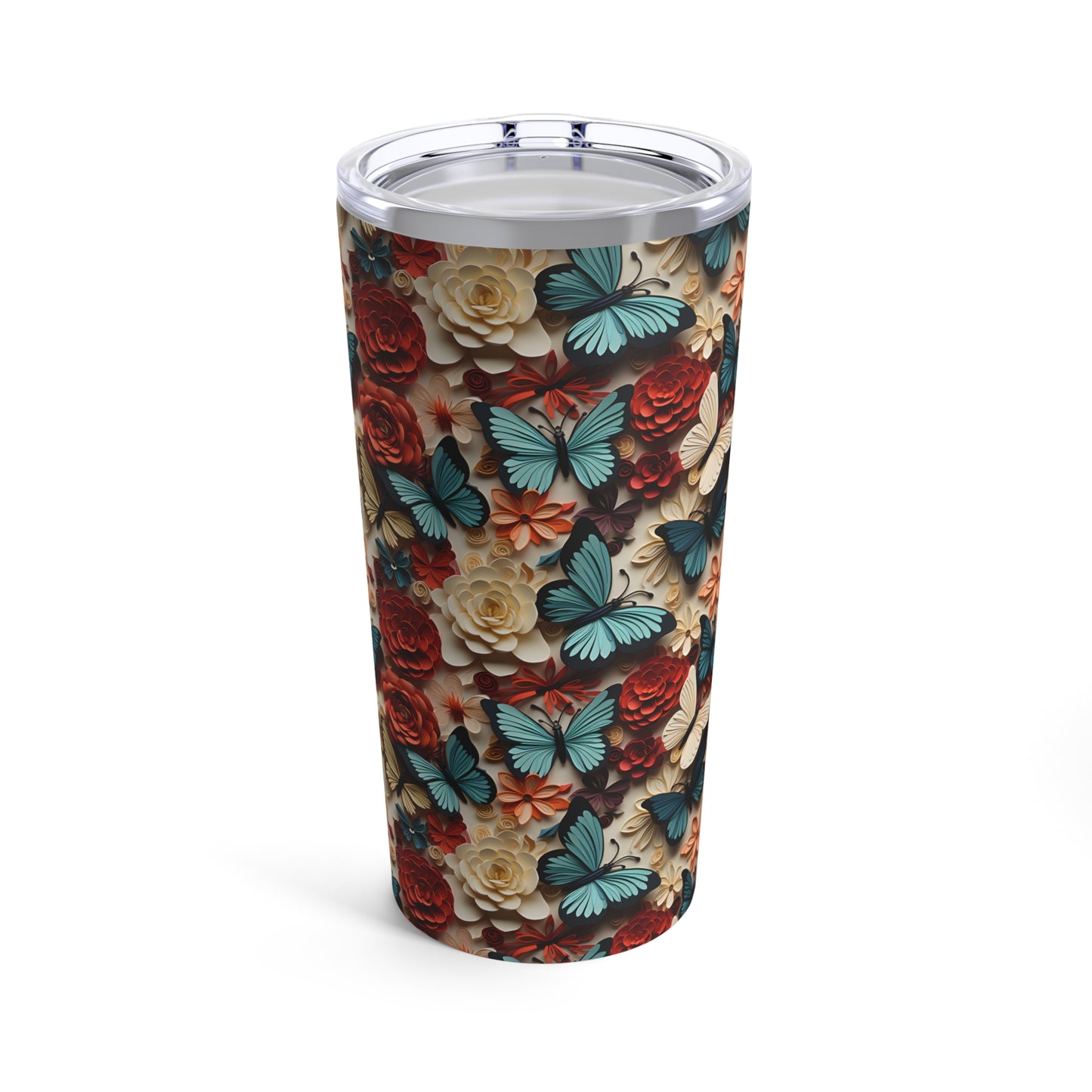 Flowers and Butterfly tumbler 20oz