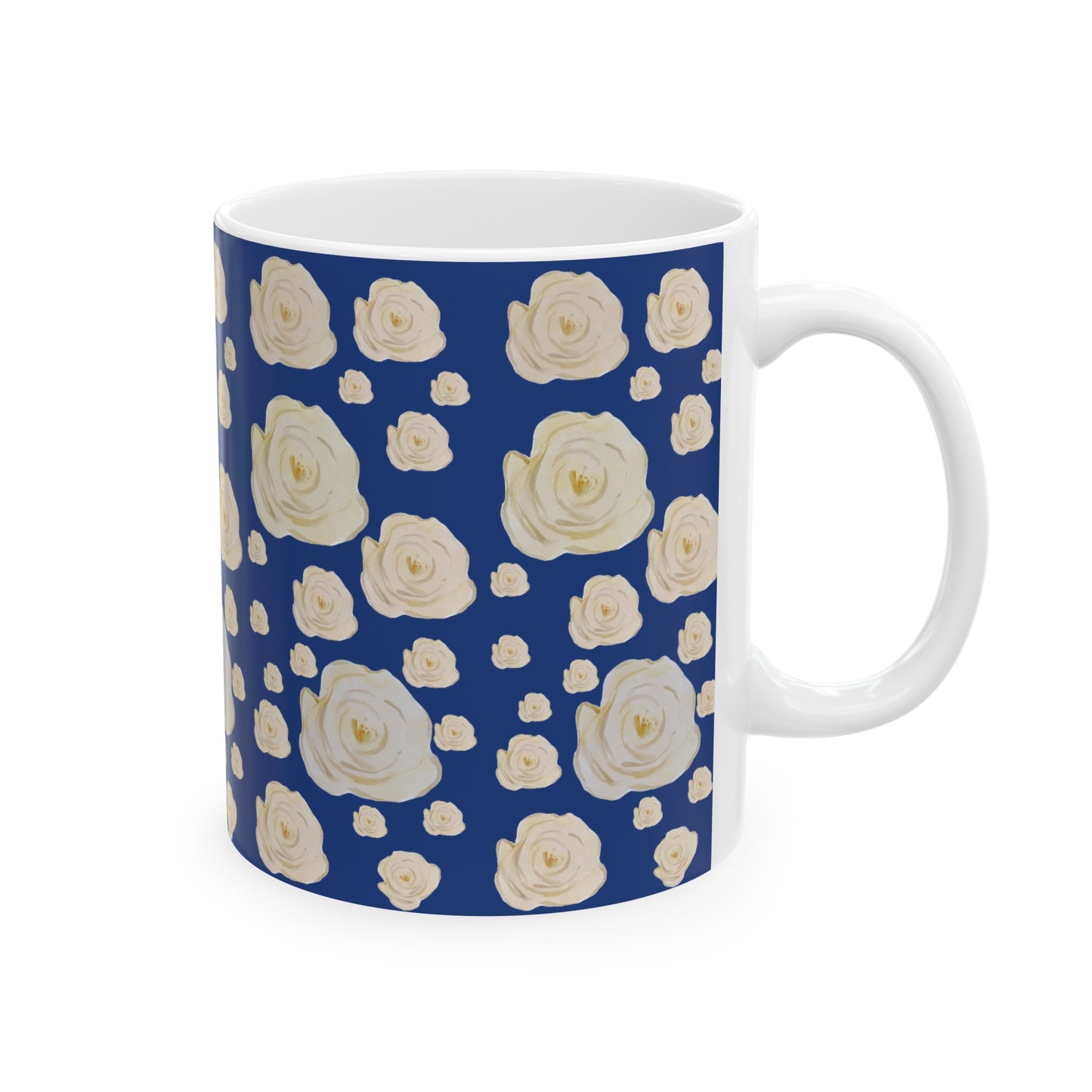 Water color style flower Ceramic Mug, (11oz, 15oz)