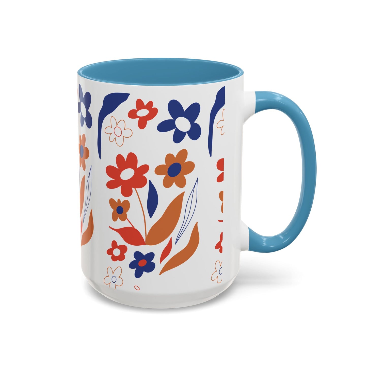 Floral Accent Coffee Mug