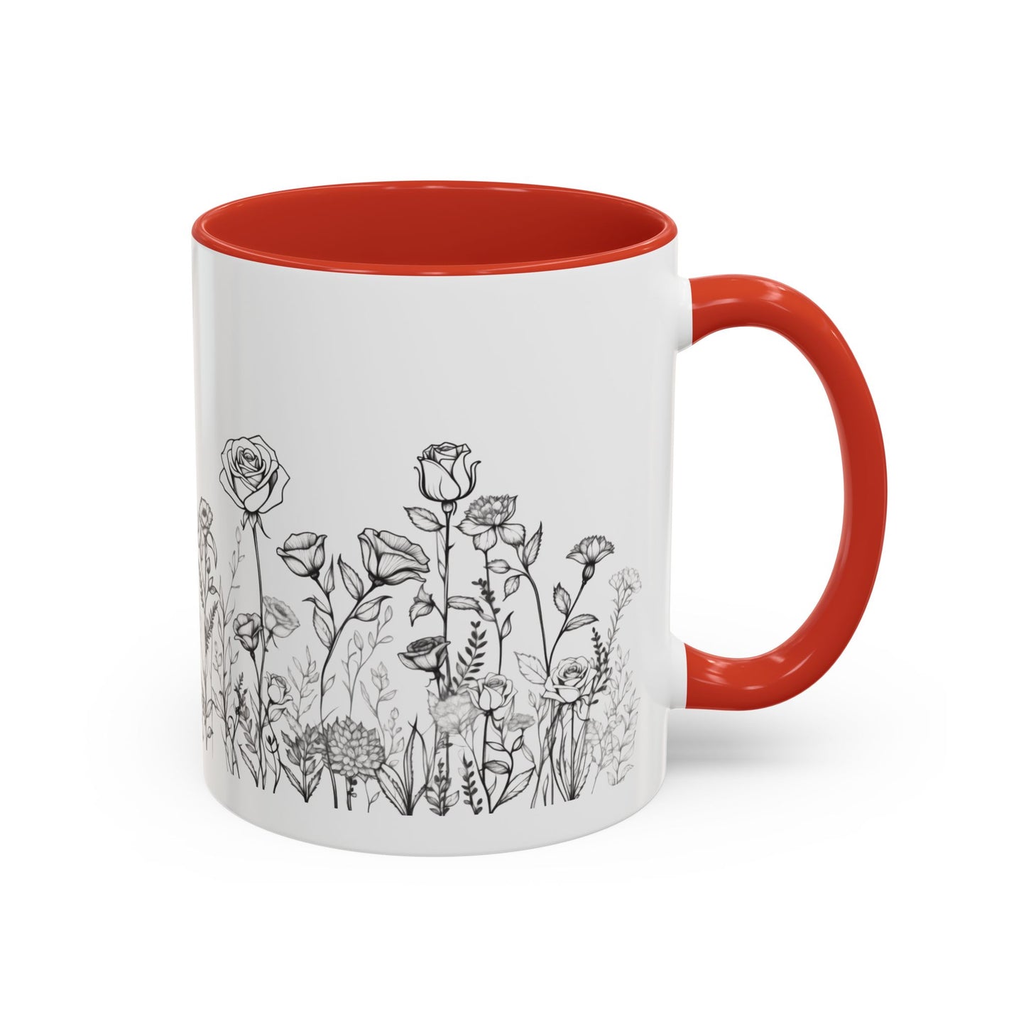 flowers Accent Coffee Mug (11, 15oz)