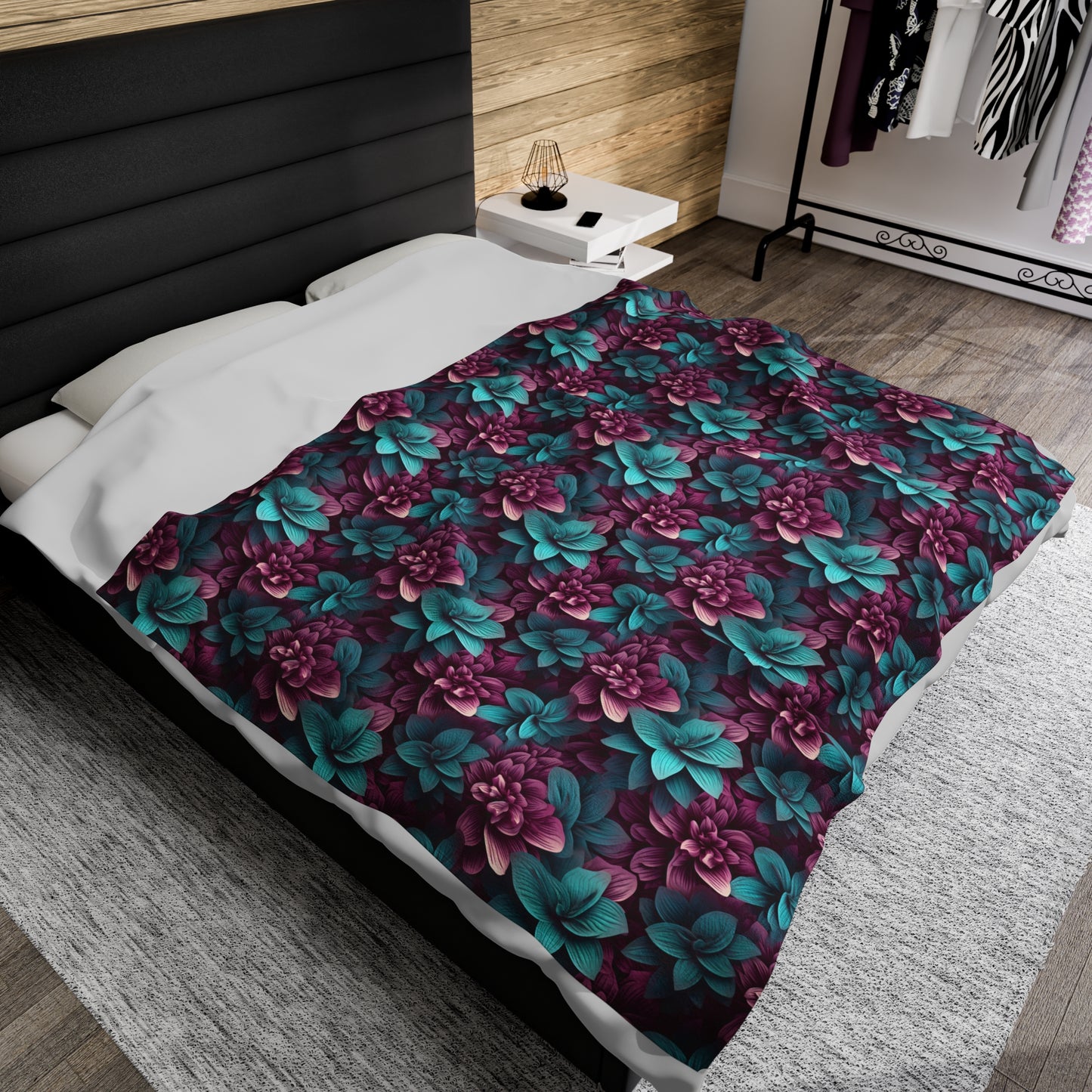 3D flowers Velveteen Plush Blanket