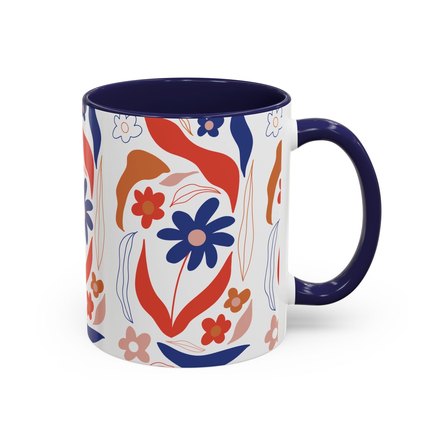 Floral Accent Coffee Mug