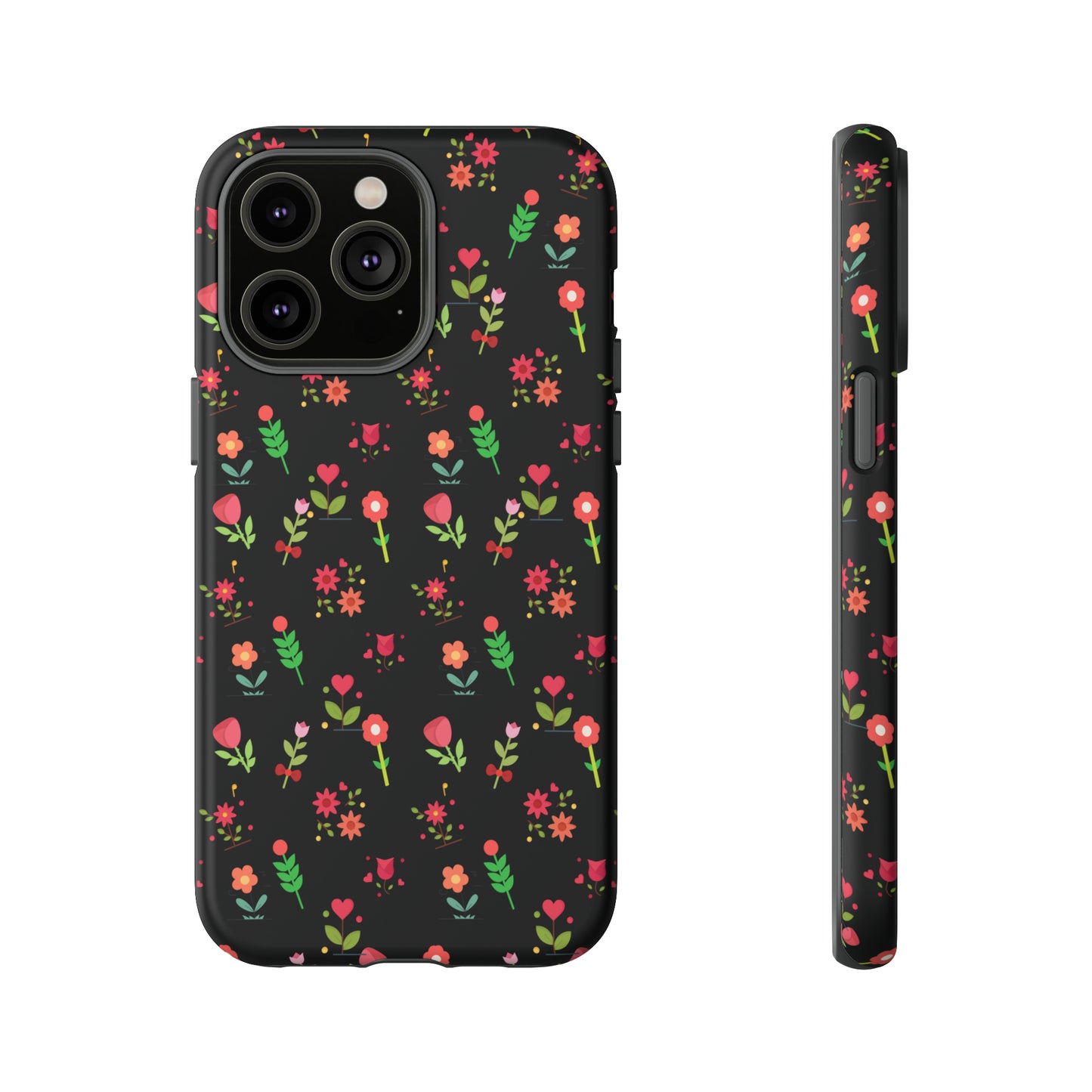 Flowers Pattern Splatter Phone Tough Cases