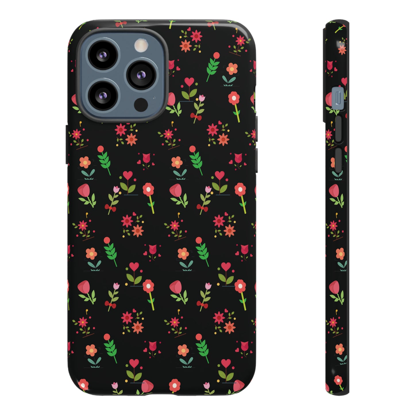 Flowers Pattern Splatter Phone Tough Cases