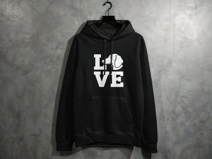 LOVE Bulldog Print Graphic Hoodie Pullover product