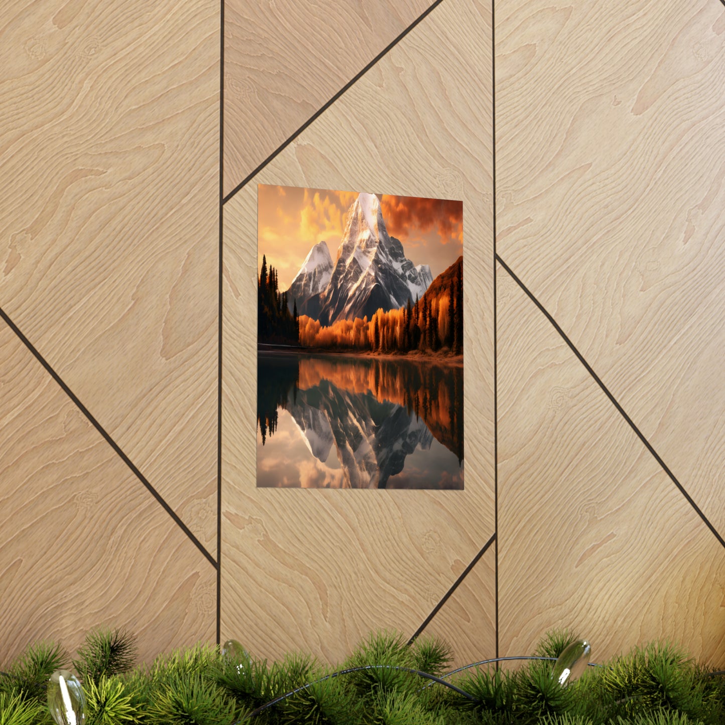 Mountain and River view Matte Vertical Posters