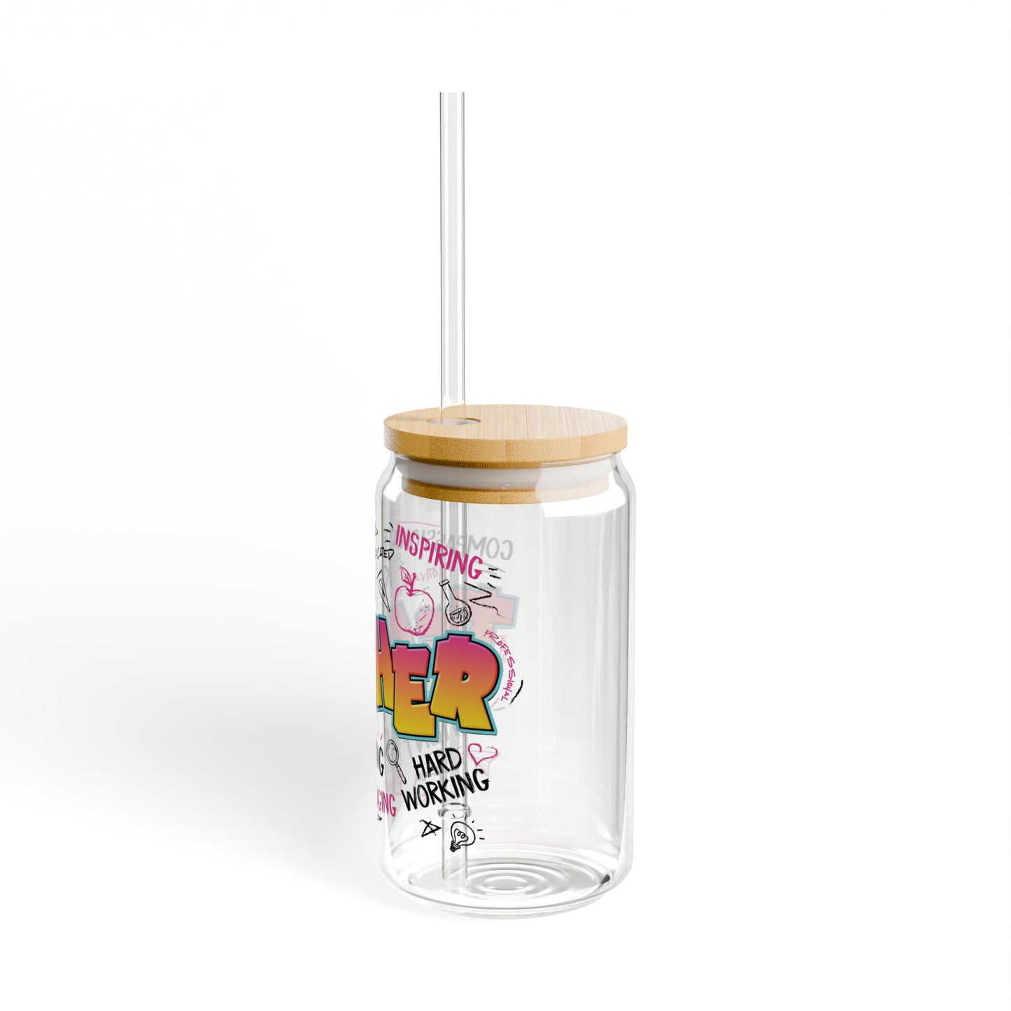 Teacher Mode Off Sipper Glass, 16oz