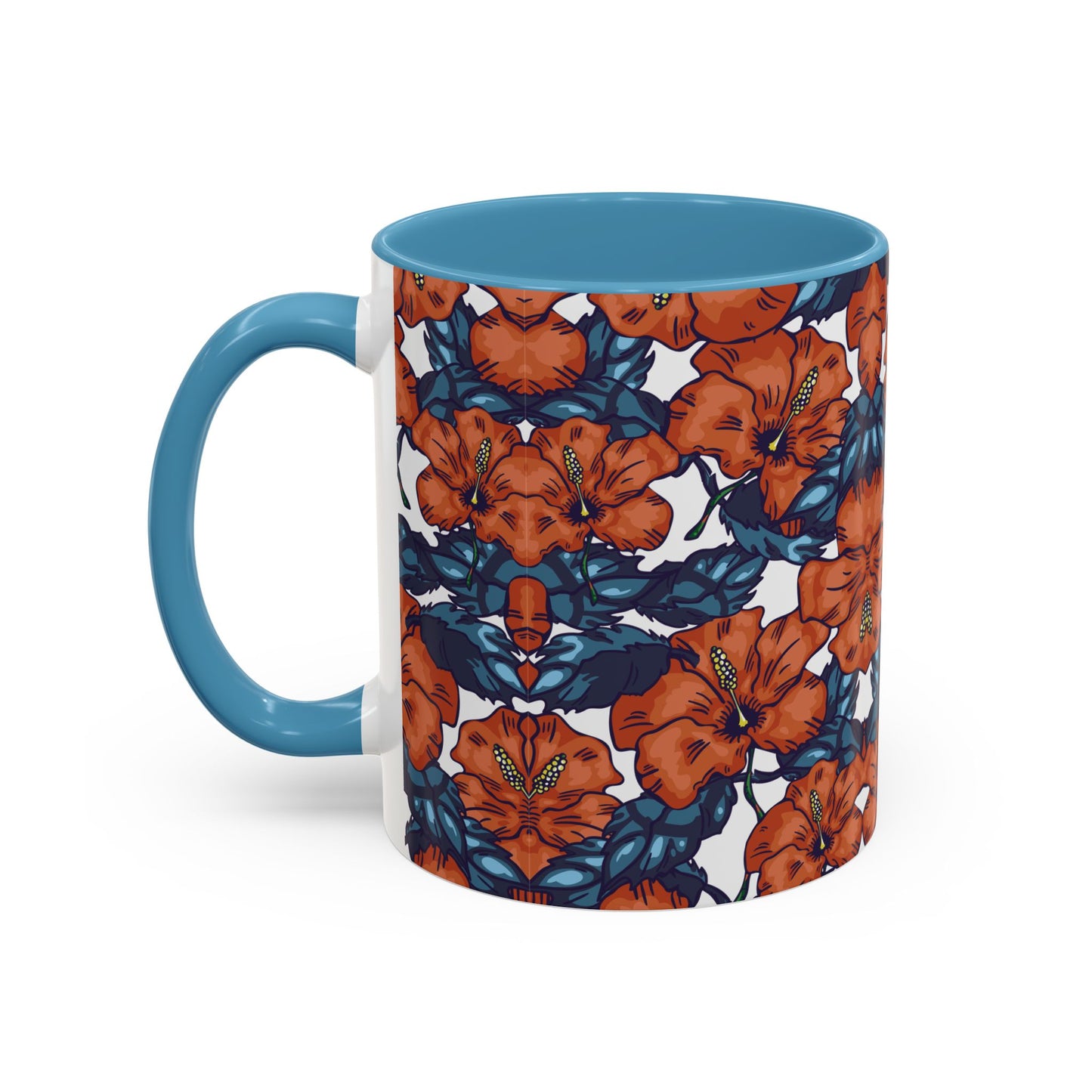 Floral Accent Coffee Mug