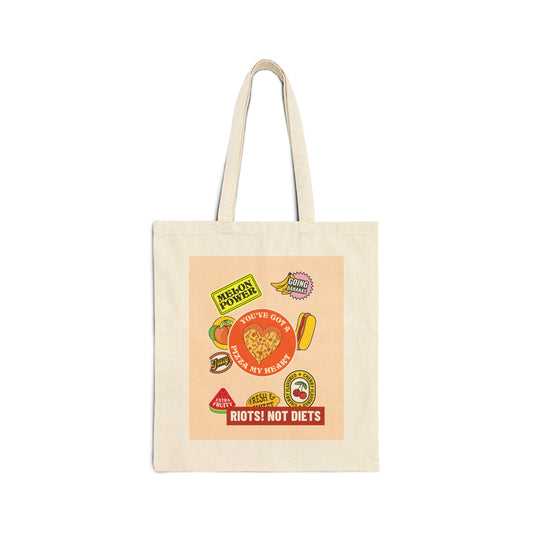 Pizza my heart Cotton Canvas Tote Bag