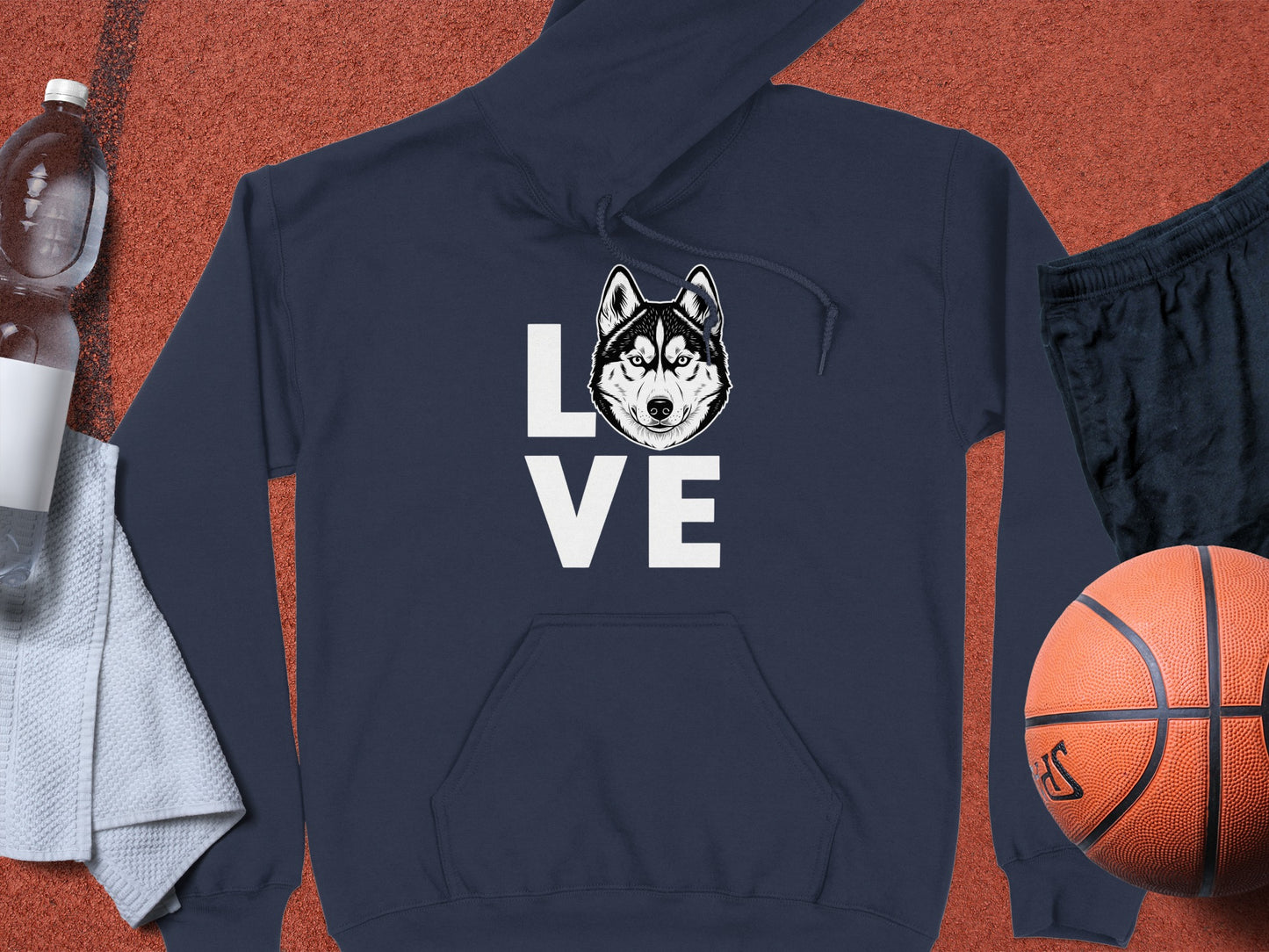 Love Husky Dog Graphic Print Hoodie Sportswear