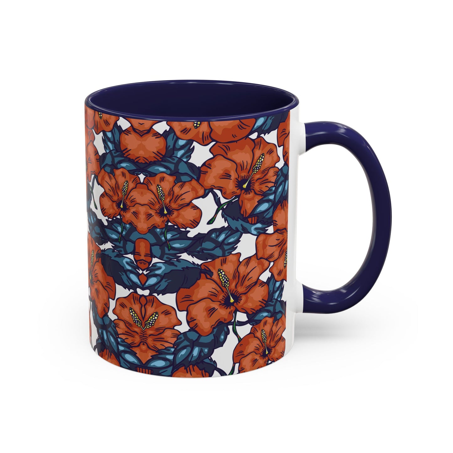 Floral Accent Coffee Mug