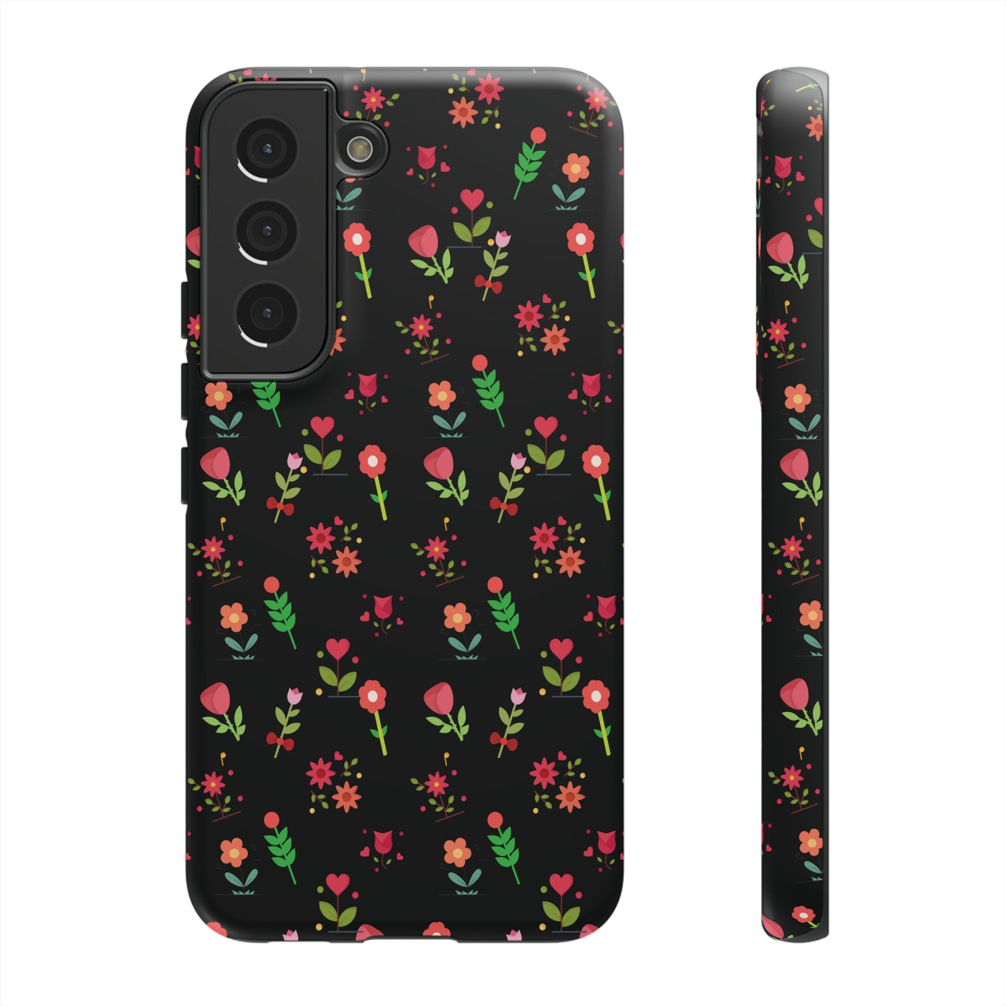 Flowers Pattern Splatter Phone Tough Cases