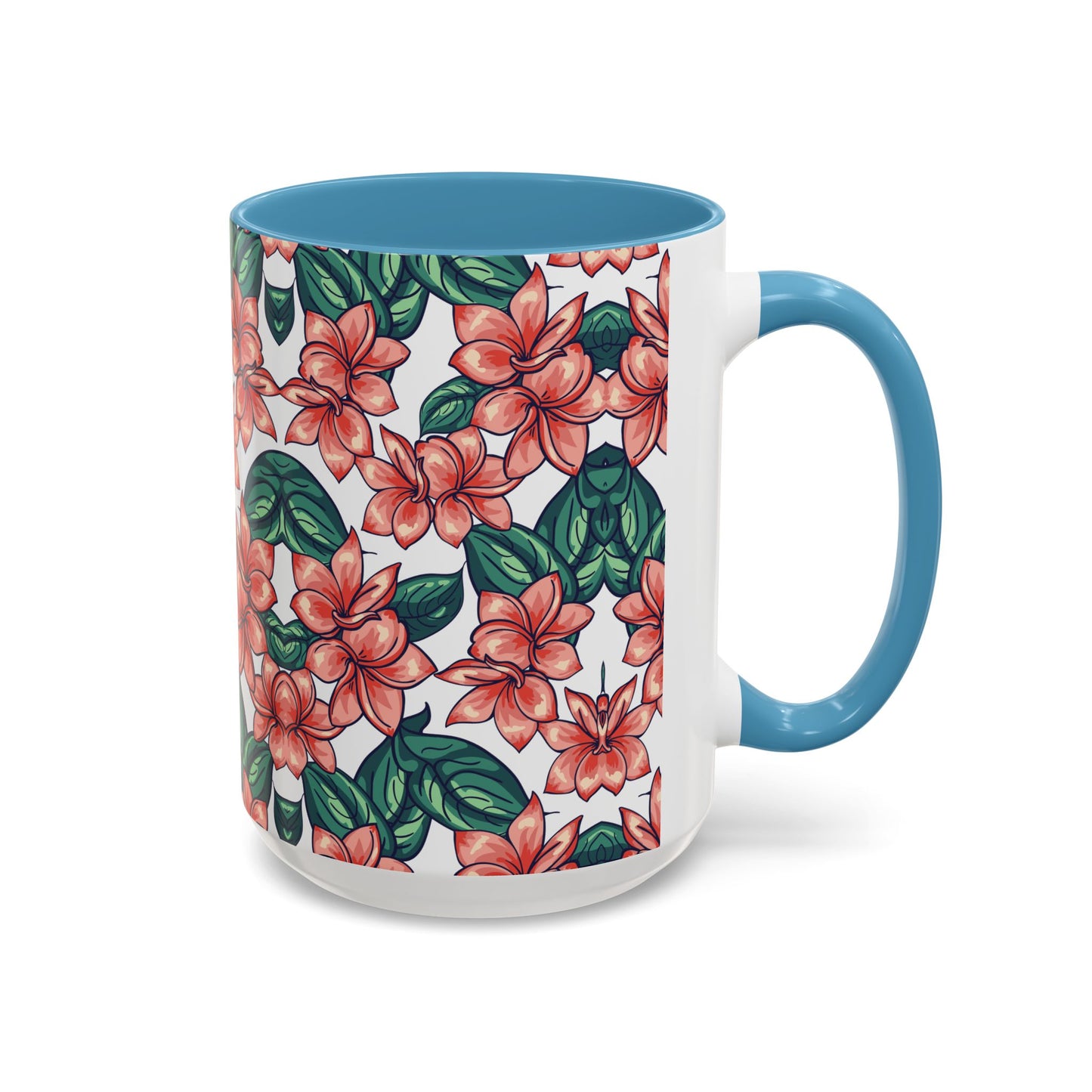 Floral Accent Coffee Mug