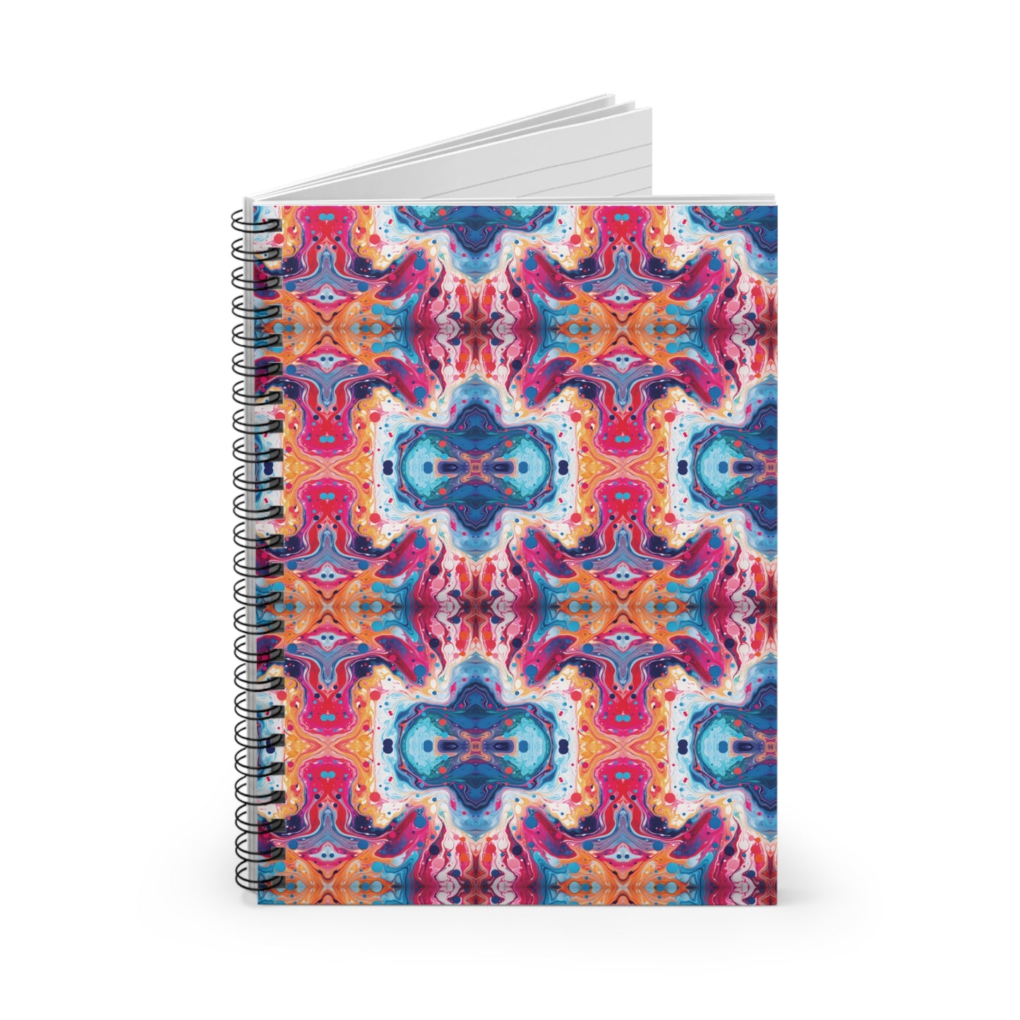 Colorful Paint Splatter Spiral Notebook - Ruled Line