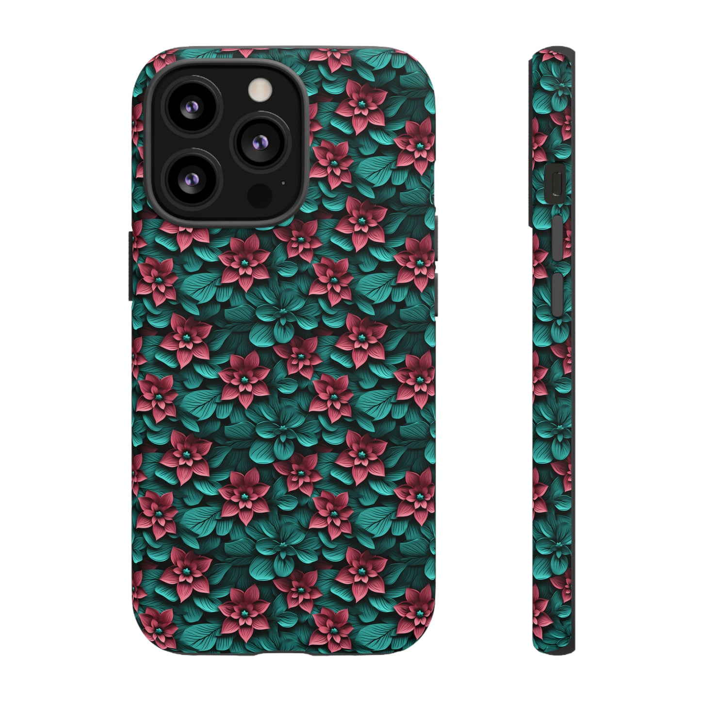 3D flowers Tough Cases