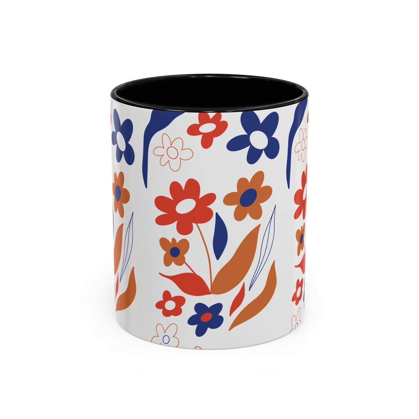 Floral Accent Coffee Mug