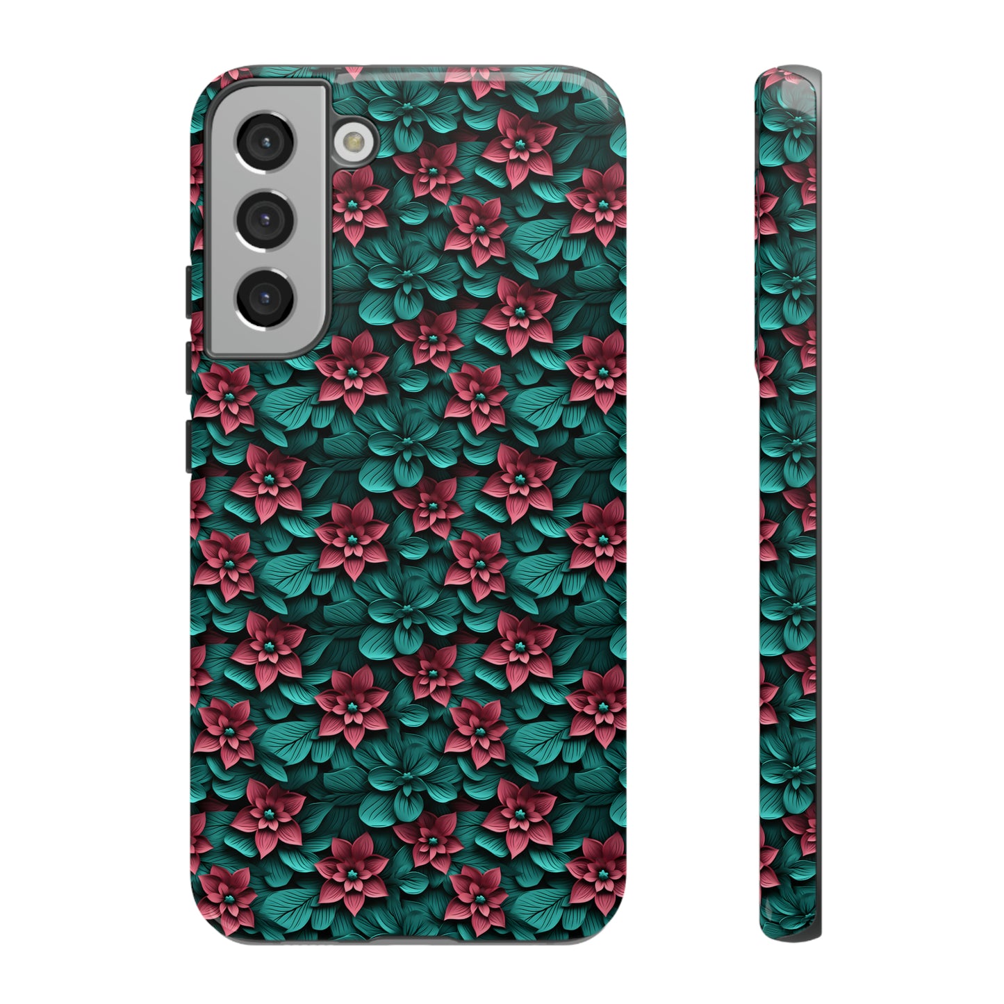 3D flowers Tough Cases