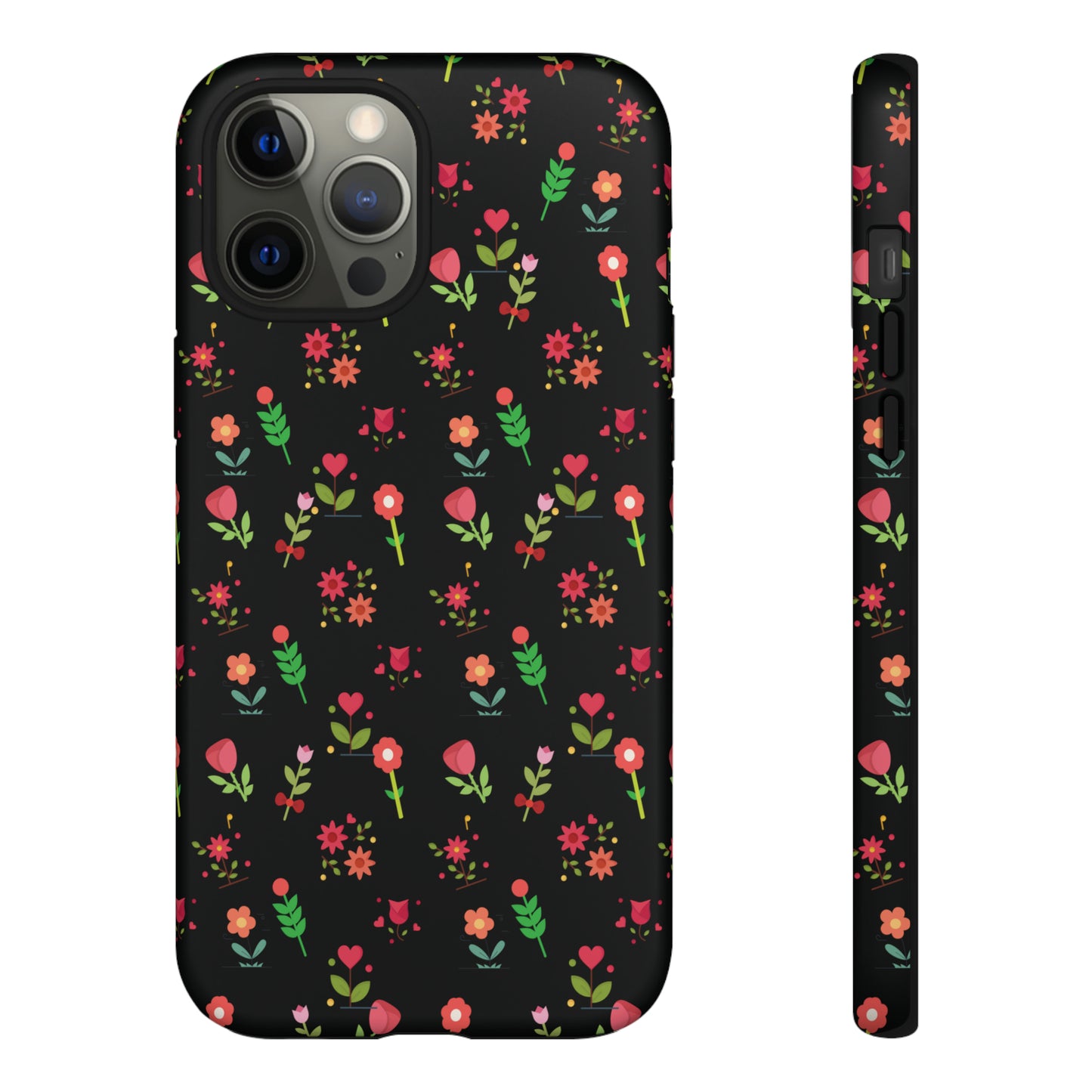 Flowers Pattern Splatter Phone Tough Cases