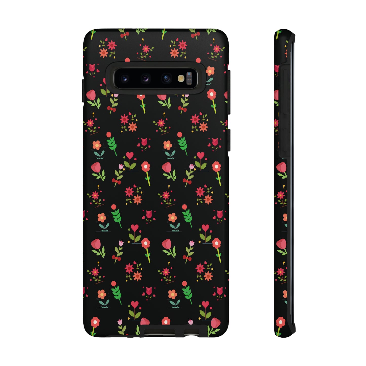 Flowers Pattern Splatter Phone Tough Cases